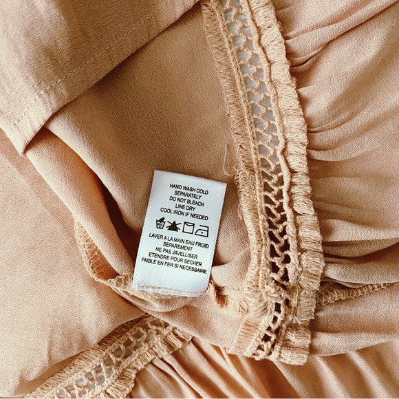 Ro + De Pink High Ruffle Neck Drop Waist Blouse - Picture 9 of 11